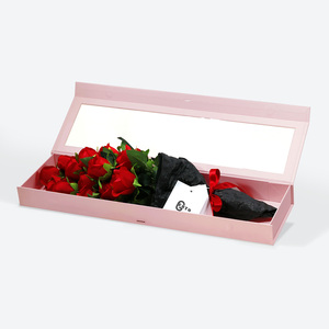 Customize Rose <b>Pink</b> Floral Packaging <b>Gift</b> Giving Flower Packaging <b>Gift</b> Boxes with Clear Magnetic Lid - Product Image 6
