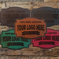 Étiquette adhésive en cuir PU écologique, imprimée en relief 3D avec logo personnalisé, découpée au laser, pour sacs de vêtements