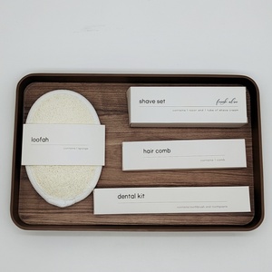 Set de Artículos de Aseo Desechables de Lujo Personalizados y Ecológicos para Hotel con Kits de Afeitado y Dental, Esenciales de Viaje Portátiles - Product Image 1