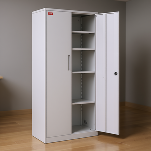 Armoire de rangement en métal blanc Vevor 71'' avec 4 étagères réglables, armoire à dossiers en acier verrouillable, utilisation au garage ou au bureau - Product Image 2