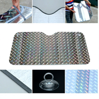 Pare-soleil universel pliable en aluminium pour pare-brise de voiture, design bulle épaissi, style minimaliste, vente en gros pour l'été