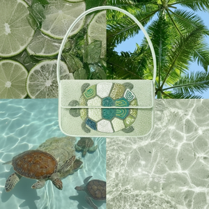 Porte-monnaie tendance fait main avec broderie et perles de rocaille, léger et personnalisable - Product Image 1