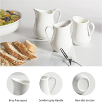 Carafe à lait en porcelaine grande capacité (80 ml, 500 ml, 1000 ml) avec poignée, écologique et classique – Vente chaude