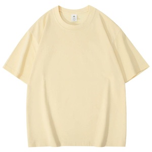 T-shirt personnalisé 240G en coton épais 100% OEM ODM, coupe oversize unisexe, col rond, manches courtes, vierge, avec logo - Product Image 2