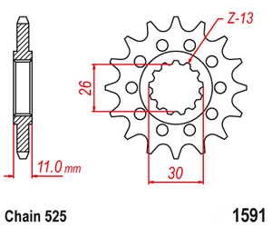 Pignon avant moto 15T 16T pour Yamaha <span class=keywords><strong>MT</strong></span>-09 Tenere 700 <span class=keywords><strong>MT</strong></span>-<span class=keywords><strong>07</strong></span> XSR700 YFZ R1 <span class=keywords><strong>MT</strong></span> 09 <span class=keywords><strong>07</strong></span> 10 - Product Image 6
