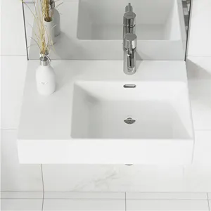 China Factory Bathroom Cabinet / Wall Mount Ceramic Vanity In Stock Hand Wash Basin