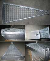 Escalier en caillebotis en acier métallique extérieur industriel personnalisé marches en plaque à carreaux escaliers en acier