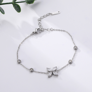 Pulsera de acero inoxidable con cadena INS, joyería al por mayor de lujo, boda chapada en plata India - Product Image 1