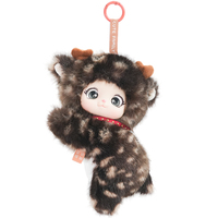 Porte-clés poupée en peluche super douce et mignonne de haute qualité, avec expression adorable, idéal pour les anniversaires d'enfants