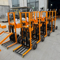 Carretilla Elevadora Eléctrica Tiger Trolly para Construcción, Capacidad de Carga 300 kg, Autopropulsada, con Almacenamiento Automático y Elevación de Palets