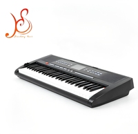 Clavier électronique piano noir et bleu avec écran numérique LED, 300 timbres, 300 rythmes, 2 modes d'enseignement, 54 touches, fonction MIDI