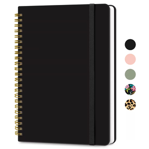 Carnet à spirales A5 écologique 5x7 Papier recyclé 70 pages Sangle en cuir Logo personnalisé <span class=keywords><strong>Remise</strong></span> en gros pour les étudiants - Product Image 1