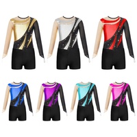 6-14 enfants Costumes de danse contemporaine Dancewear Bodys pour filles gymnastique vêtements patinage artistique Performance porter
