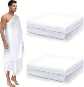 Toalla de microfibra de poliéster comprimida de punto Ihram para Hajj, al por mayor, económica, antimicrobiana, estilo liso para Hajj o Umrah - Product Image 1