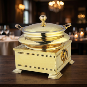 14x22 Brass Vintage Style Chafing Dish - Product Image 2