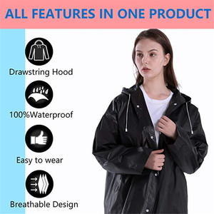 Chubasquero Portátil para Hombre y Mujer, Poncho <span class=keywords><strong>Impermeable</strong></span>, Chaquetas, Capa de Lluvia para Adulto, <span class=keywords><strong>Capucha</strong></span> para Hombre, Capa Larga de Agua de Lluvia, Traje de Lluvia - Product Image 2