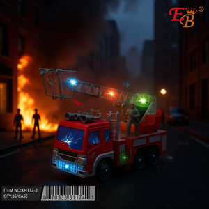 Camion de pompiers électrique E.B, 10,8 x 3,1 x 5,9 pouces, transmission 4x2, moteur diesel, type de pompe de sauvetage - Product Image 2