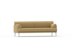 أريكة فاخرة حديثة للمكاتب والفنادق من القماش والجلد، طقم أريكة استقبال بتصميم إسكندنافي للشقق والمكاتب - Product Image 3