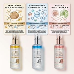 Tónico facial hidratante con <span class=keywords><strong>agua</strong></span> <span class=keywords><strong>de</strong></span> <span class=keywords><strong>rosas</strong></span> y aceite, sérum en spray hidratante, con LOGO personalizado, a granel, con extracto <span class=keywords><strong>de</strong></span> trufa natural para el cuidado <span class=keywords><strong>de</strong></span> la piel. - Product Image 4