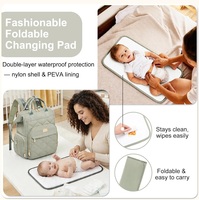Sac à dos isotherme grande capacité RAYLON pour couches, avec matelas à langer, en nylon imperméable, portable, unisexe pour garçon et fille