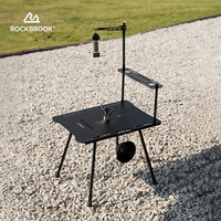 Table de camping pliante rectangulaire en alliage d'aluminium léger pour pique-nique en extérieur, mobilier d'extérieur pratique à levage facile