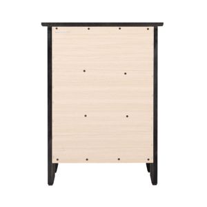 Mesita de noche de transición con estilo DB, madera maciza con acabado de mármol, acento de lujo inteligente para el hogar, mesita de noche moderna negra - Product Image 3