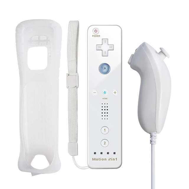 High Quality 2-in-1 Gravity Sensor Gamepad Plain Straight Controller with Vibration Motor BT Link