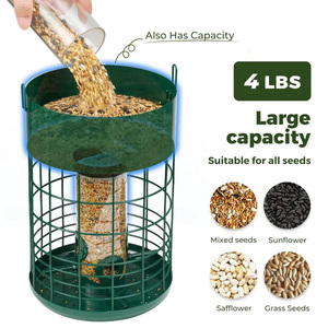Comedero para Pájaros Colgante de Acero al Carbono Negro JH-Mech, Resistente a la Intemperie, Antiarañazos, Construcción Duradera, Apto para Varios Pájaros y Alimentos - Product Image 3