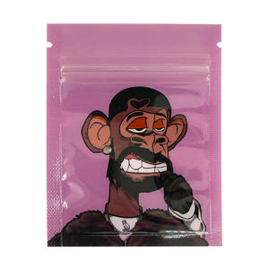 Bolsa de dulces de dibujos animados mixtos de mono 1g impresa personalizada embalaje de bolsa ziplock con sello de tres lados - Product Image 2