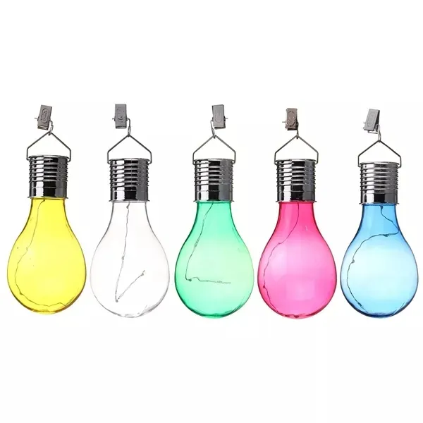 Solar Powered Camping Hanging bulbs Outdoor Waterproof LED Solar Lights Bulb for Garden Yard Decoration