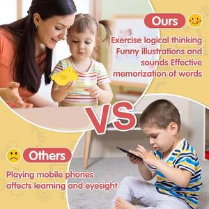 Cartes flash éducatives musicales en forme d'animaux parlants en français, machine de lecture à piles au lithium pour les enfants de 2 à 4 ans, jouet personnalisé - Product Image 6