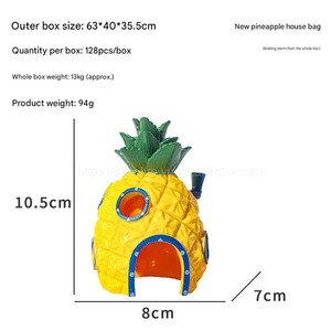 Acquario acquario decorazione Krusty Krab ristorante casa di ananas Squidward casa Mr. krabs '<span class=keywords><strong>castello</strong></span> di peperone rosso per soggiorno - Product Image 4
