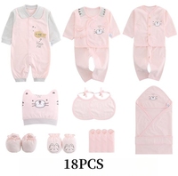 Le prix du coton Gots personnalisé peut être négocié 18-23PCS Ensemble grenouillère vêtements pour bébés