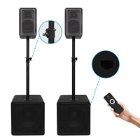 Sistem Speaker PA bertenaga DJ, Kombo Set dengan BT USB fungsi membaca kartu SD Remote kontrol 2*12 inci 3000W