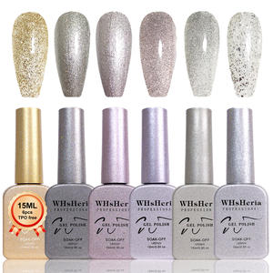 Nouvelle tendance estivale WHsHeria Kit de vernis gel 6 pièces pour débutants 15 ml Ensemble de vernis à ongles en gel Longue durée UV LED Nail Art <span class=keywords><strong>Manucure</strong></span> - Product Image 3