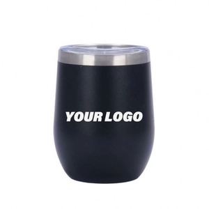 Thermos à double paroi en acier inoxydable de 12 oz, isolé sous vide, en forme d'œuf, pour café, mini tasse à café en forme d'œuf pour l'extérieur avec couvercle - Product Image 1