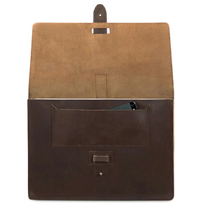 Housse de protection marron en cuir crazy horse <span class=keywords><strong>pour</strong></span> ordinateur <span class=keywords><strong>portable</strong></span> 13 pouces - Product Image 2