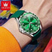 Jam Tangan Olevs 9988 OEM ODM yang Dapat Dikustomisasi, Tali Karet, Olahraga, Multi Warna, Tahan Air, Fashion Sport, Jam Kuarsa untuk Pria