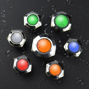 مصباح إشارة تحذير LED معدني مقاوم للماء IP65 بقطر 6/8/10/12/16/19/22 مم مع تيار أقصى <span class=keywords><strong>3</strong></span> أمبير تيار 220 فولت كحد أقصى. الجهد الكهربائي - Product Image 3