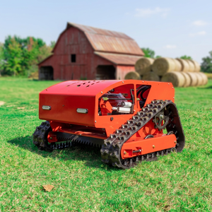 Tondeuse à gazon sur chenilles à pente de 45 degrés avec chenilles en caoutchouc et télécommande pour le travail de tonte sur les pentes, vergers, talus et fossés routiers - Product Image 1