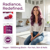 Complément alimentaire pour femmes tiorawellness Collagène Biotine sous forme de bonbons à mâcher pour la beauté des cheveux, de la peau et du bien-être