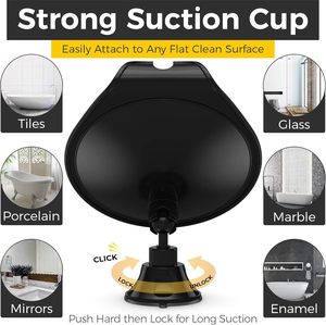 Thiết kế hiện đại xoay Shower gương với hút dao cạo chủ fogless Gương phòng tắm cho cạo tắm phụ kiện - Product Image 5