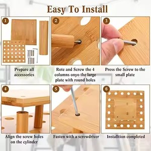 Tùy Chỉnh Dùng Một Lần 36-Lỗ Tre <span class=keywords><strong>Ice</strong></span> <span class=keywords><strong>Cream</strong></span> Gậy Chủ Thực Phẩm Bằng Gỗ Cones Hiển Thị Đứng Cho Các Sự Kiện Và Buffet Bánh Công Cụ - Product Image 6