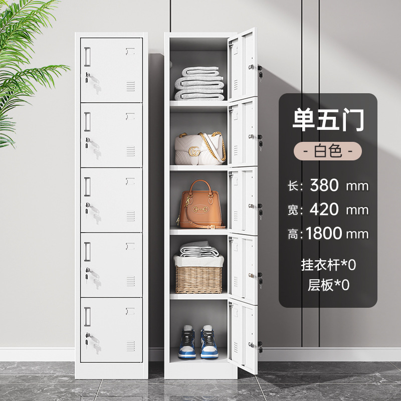 Single five-door locker [white]