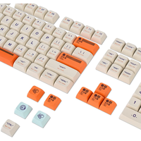 Jeu de touches de clavier de haute qualité avec profil krd XDA, 142 touches rétro à thème en aluminium pour clavier de jeu Cherry Mx 60% 65% 100