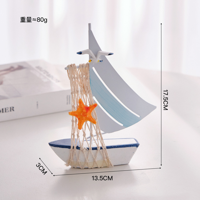 Small starfish wrought iron boat