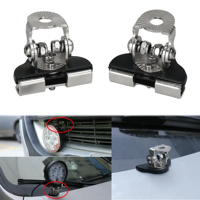 Luz Auto soporte Abrazaderas de acero Hood Universal para vehículo Off-road luces de trabajo Led soportes de montaje