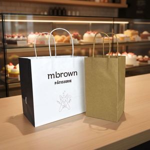 Custom <b>Biodegradable</b> Food Safe Printed Kraft <b>Paper</b> Bag with Custom Logo - Product Image 1