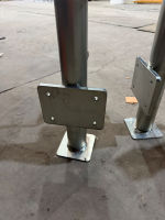 Nouveau CHENWEI Support de plaque à trous de 10 pouces 2000LB pour rotoculteur, remorque, vérin, stabilisateur de perceuse, jambe de support et poignée amovible