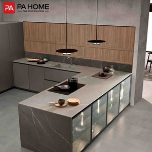 Pa Úc tùy chỉnh thiết kế hiện đại MDF L hình Nhà Bếp Đựng thức ăn tủ cho khách sạn nhỏ căn hộ phòng - Product Image 1